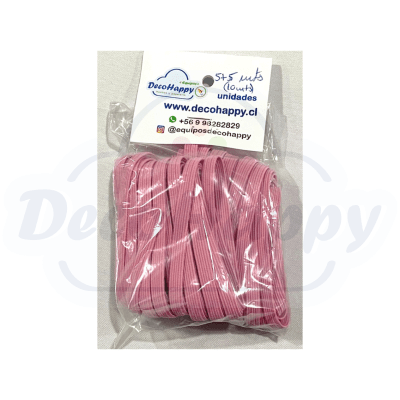 ELASTICO LISO ROSADO 10 MT