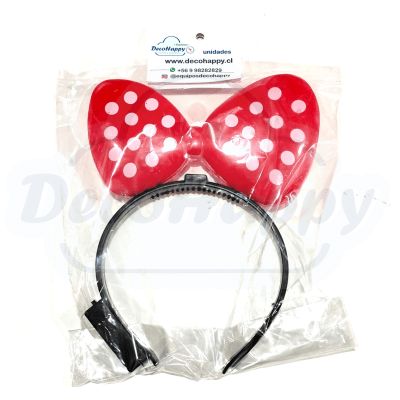 OREJA MINNIE ROJA PLASTICO