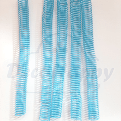 ESPIRAL CELESTE PLASTICO ( 10 UNIDADES)