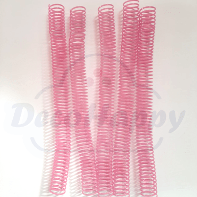 ESPIRAL ROSADO PLASTICO ( 10 UNIDADES)