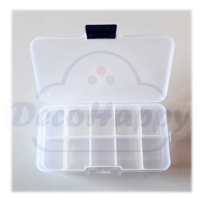 CAJITA ORGANIZADORA TRANSPARENTE 13 X 7 CM