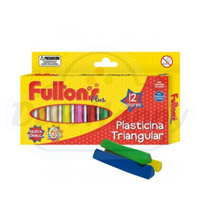PLASTICINA 12 COLORES TRIANGULAR