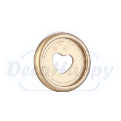 23 MM DORADO CORAZON ( 10 UNIDADES)