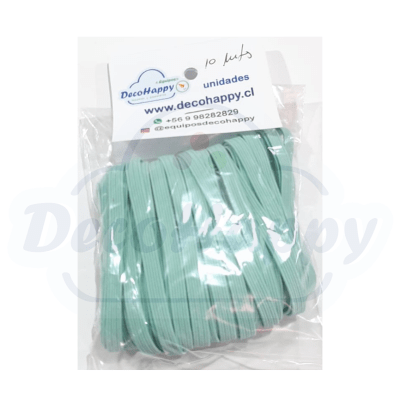 ELASTICO LISO MENTA 10 MT