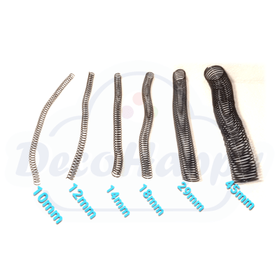 ESPIRAL NEGRO PLASTICO ( 10 UNIDADES)