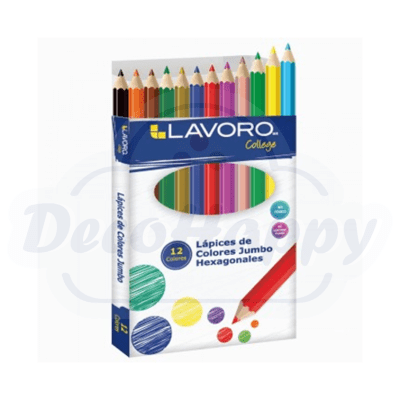 LAPICES 12 COLORES JUMBO HEXAGONALES
