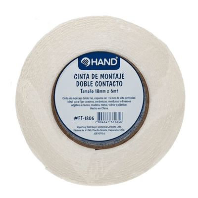 CINTA DOBLE CONTACTO ESPUMADA 18 MM X 6 MT