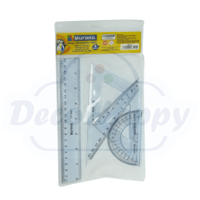 Set 4 Reglas Acrilicas Chicas Transparentes