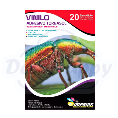 Vinilo Adhesivo Tornasol Holografico Imprimible A4/20hojas