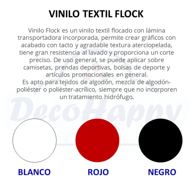 FLOCK VINILO TEXTIL 50 CM X 1 MT
