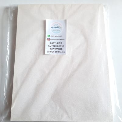 CARTULINA IMPRIMIBLE 250 GR CARTA 10HOJAS