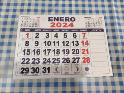 CALENDARIO MENSUAL 27 X 37 CM 10 UNIDADES