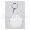 LLAVERO REDONDO 5 CM DIAMETRO ACRILICO BLANCO SUBLIMABLE  ( 10 U)1