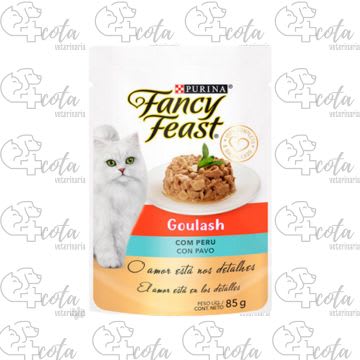 FANCY FEAST POUCH GOULASH PAVO 85GR
