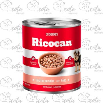RICOCAN TROCITOS POLLO CACHORRO LATA 280GR1