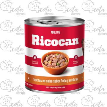 RICOCAN TROCITOS POLLO Y VERDURAS LATA 290GR1