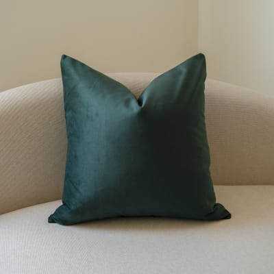 Funda de Cojín Terciopelo Verde Esmeralda