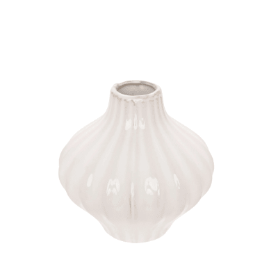 Florero Rayas blanco small