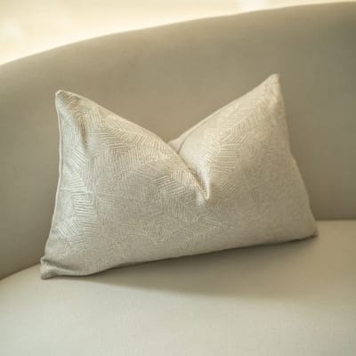 Funda de Cojín Hojas Satín Rectangular