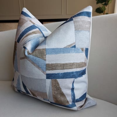 Funda de Cojin Geometric Blue