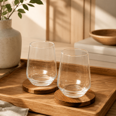 Set Vaso de Vidrio Luana