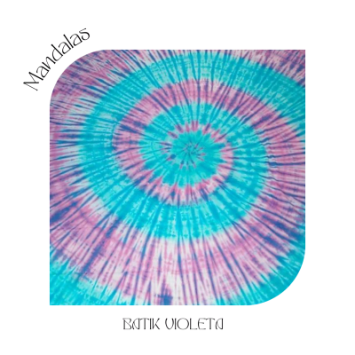 Mandala Cuadrada Batik Violeta