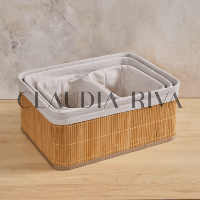 Set Canasta Bambú Rectangular