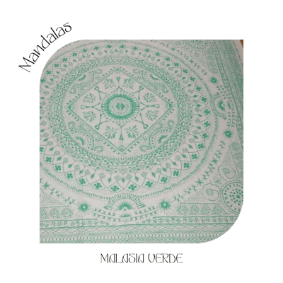 Mandala Cuadrada Malasia Verde