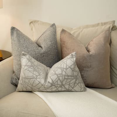 Funda de Cojín Silver Glow Rectangular