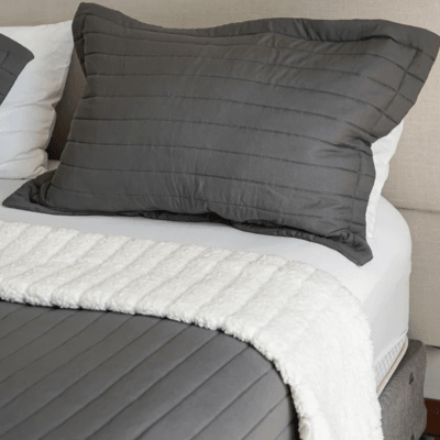 Cubrecama Gaia Sherpa Charcoal