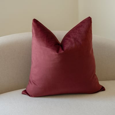 Funda de Cojín Terciopelo Vino