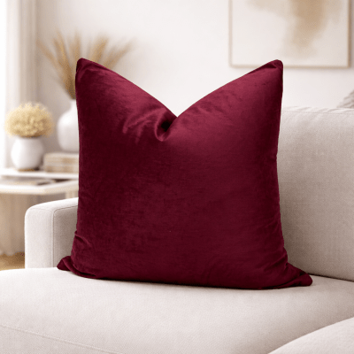 Funda de Cojín Terciopelo Vino N