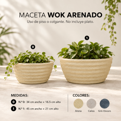 Maceta Wok Arenado