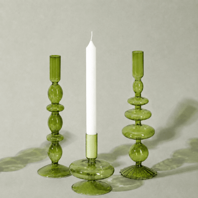 Set Candelabros Verde