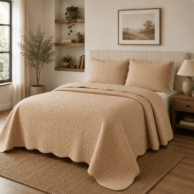 Cubrecama Jazmin Beige