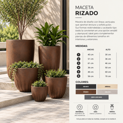 Maceta Rizado