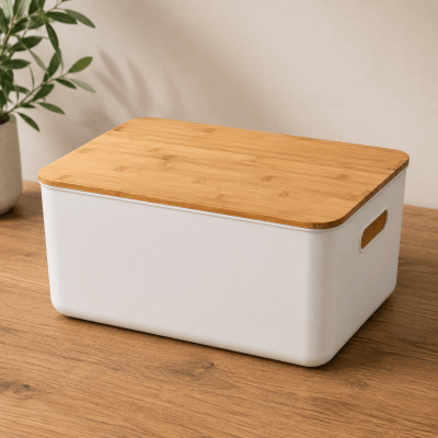Contenedor Bamboo con tapa