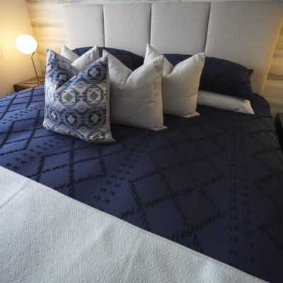 Funda Edredón Rombos Azul