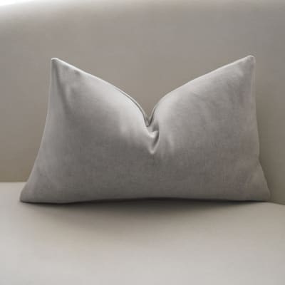 Funda de Cojín Marian Gris Plata Rectangular