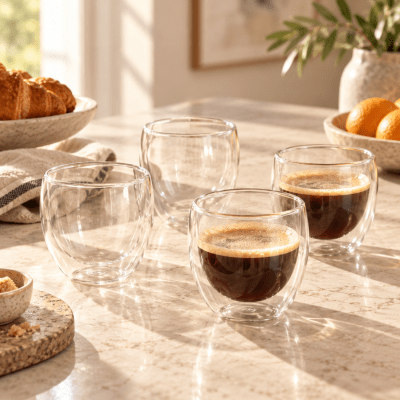 Set x4 Taza de Vidrio