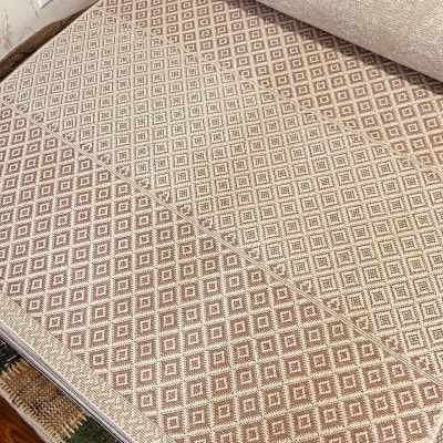 Alfombra Rombos Rosa 190