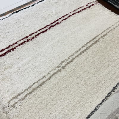 Alfombra Shabby Rayas guinda/gris 190