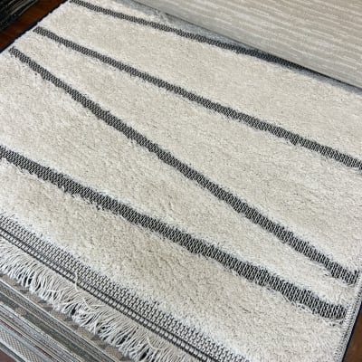 Alfombra Natural Líneas Black 230