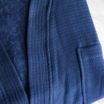 Bata de Baño Bolsillos Azul