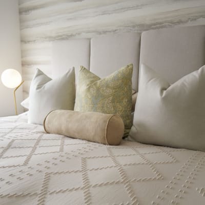 Funda de Cojin Cilindrico Marian Beige