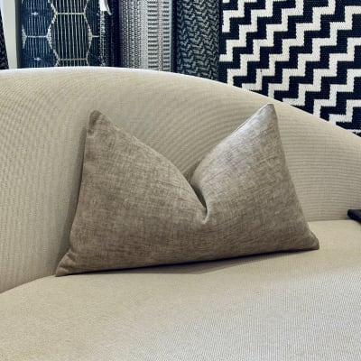 Funda de Cojín Ceniza Rectangular