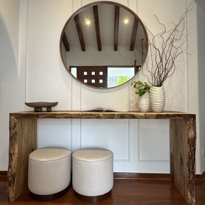 Espejo Circular Madera