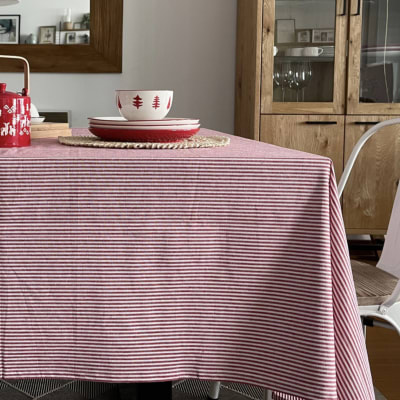 Mantel rayas Rojo
