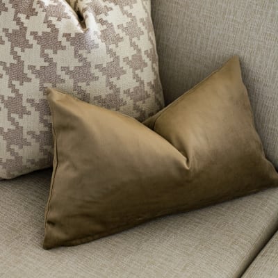 Cojín Terciopelo bronce rectangular
