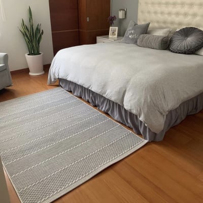 Alfombra Trenzas Gris 190